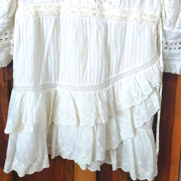 Loveshackfancy White Ecru Lorelei Dress Size XS Bohemian Festival - Picture 9 of 16